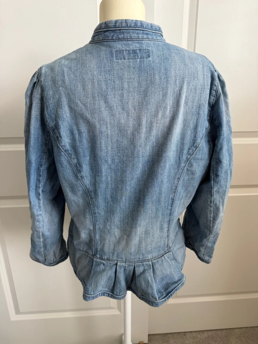 Ralph Lauren Peplum Denim Jacket Size 14 Vintage - Picture 2 of 6